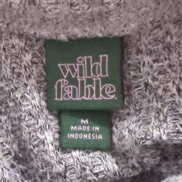 Wild Fable Gray Cropped Long Sleeve Blouse - Picture 5 of 6